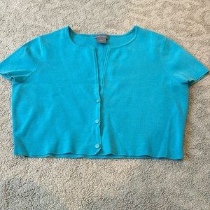 Ann Taylor cardigan style cropped tee